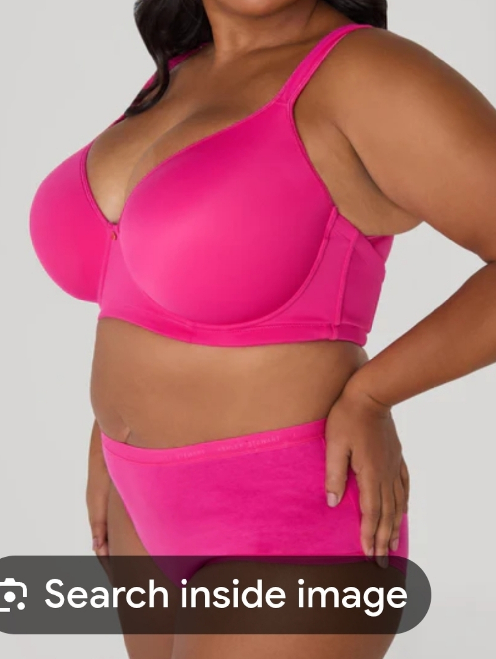 Ashley Stewart Red Satin Full-Coverage Bra